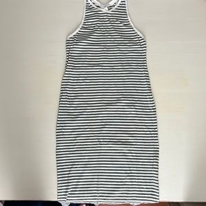 Racerback striped midi dress